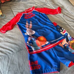 Warner Bros. Blue and Red Boys swim sz 4